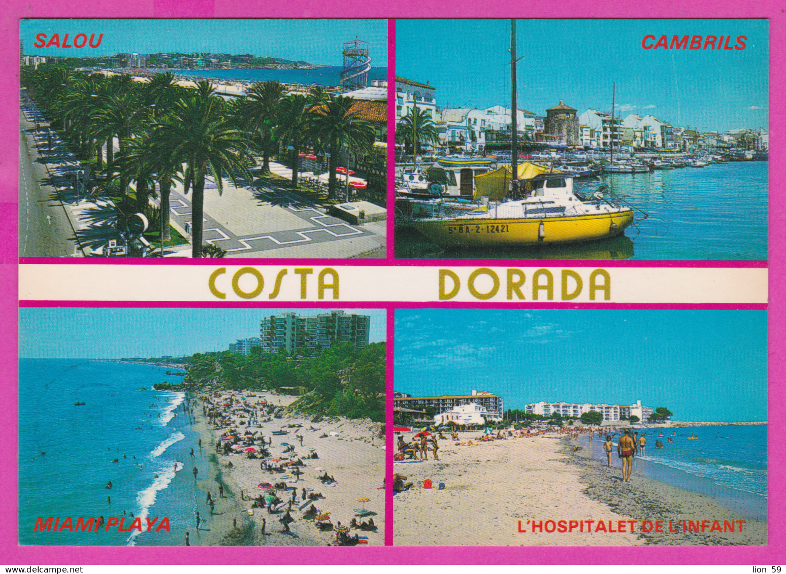 293764 / Spain - Costa Dorada Salou Cambrils Miami Playa L'Hospital De L'infan PC 1987 USED 10+30Pta King Juan Carlos I  - Brieven En Documenten