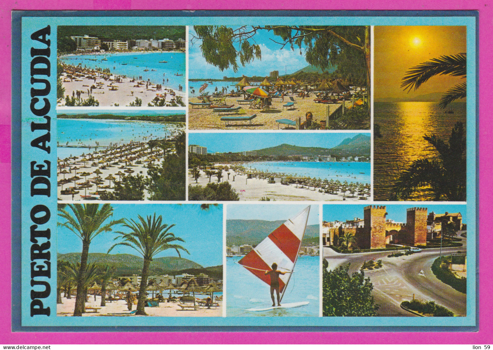 293765 / Spain - Puerto De Alcuda Mallorca  Windsurfing PC 198. USED 10+16Pta King Juan Carlos I Espana Spanien Espagne - Covers & Documents