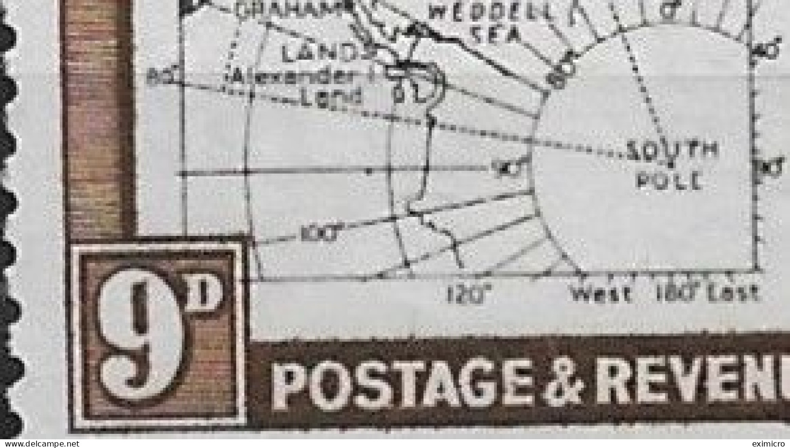 FALKLAND ISLANDS DEPENDENCIES 1948 9d SG G15a " 'Dot In 'T' " Variety VERY LIGHTLY MOUNTEDMINT Cat £55 - Islas Malvinas