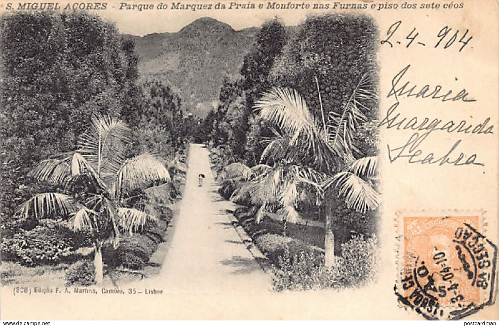 Açores - SÃO MIGUEL - Parque Do Marquez Da Praia E Monforte Nas Furnas E Piso Dos Sete Céos - Ed. F. A. Martins 308 - Açores