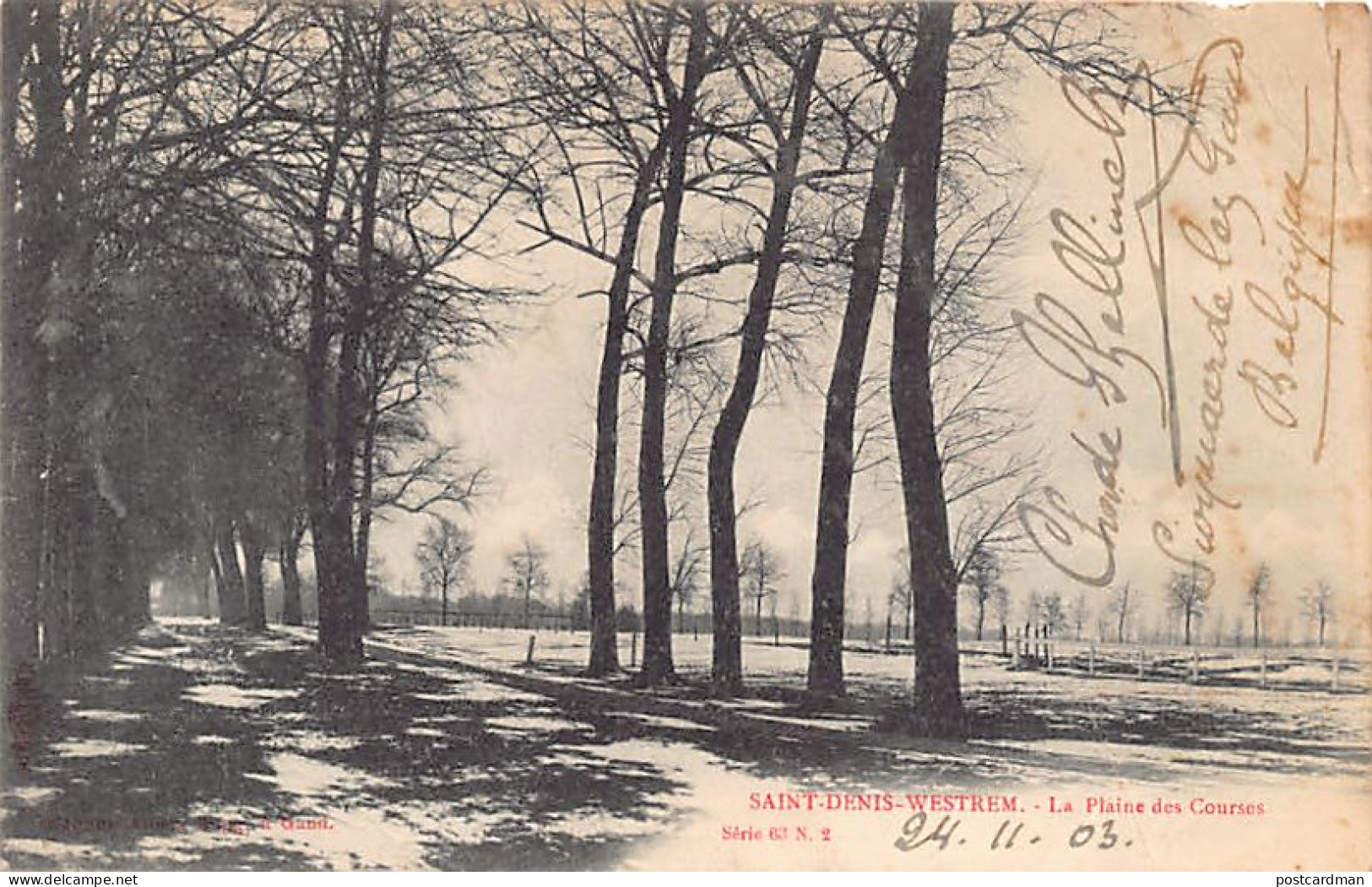 België - SINT-DENIJS-WESTREM Gent (O. Vl.) De Racevlakte - Uitg. Albert Sugg Serie 62 N. 2 - Gent