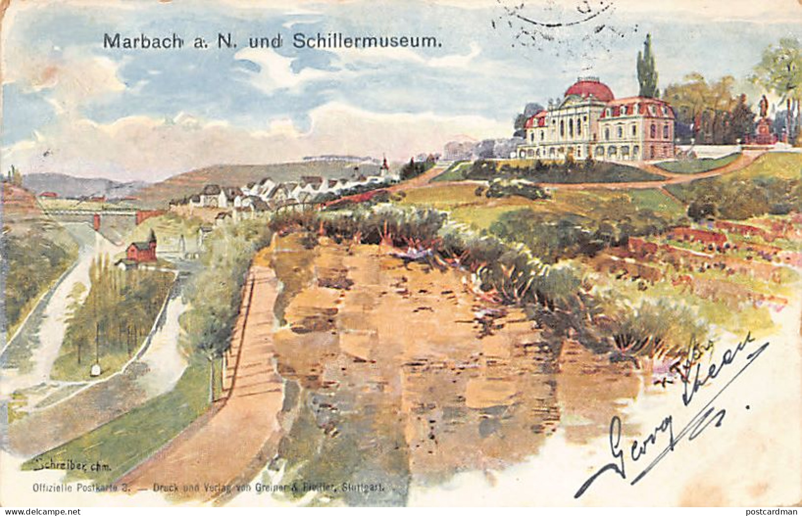 Deutschland - Marbach Am Neckar - Schillermuseum - Offizielle Postkarte 3 - K. Fuchs - Marbach