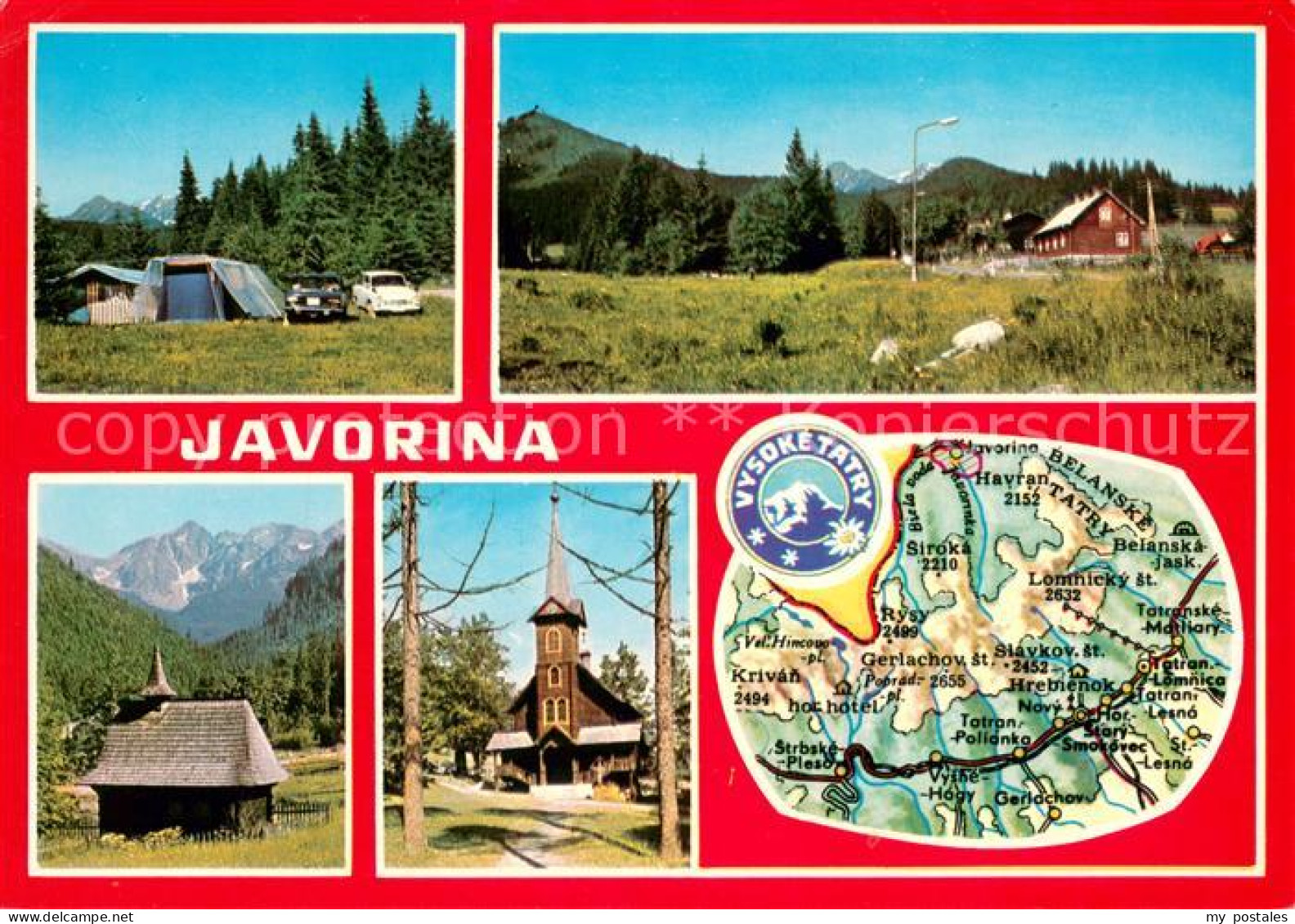 73637067 Javorina Autokamp Celkovy Pohlad Pohlad Na Kolovy Stit Dreveny Kostolik - Slowakije