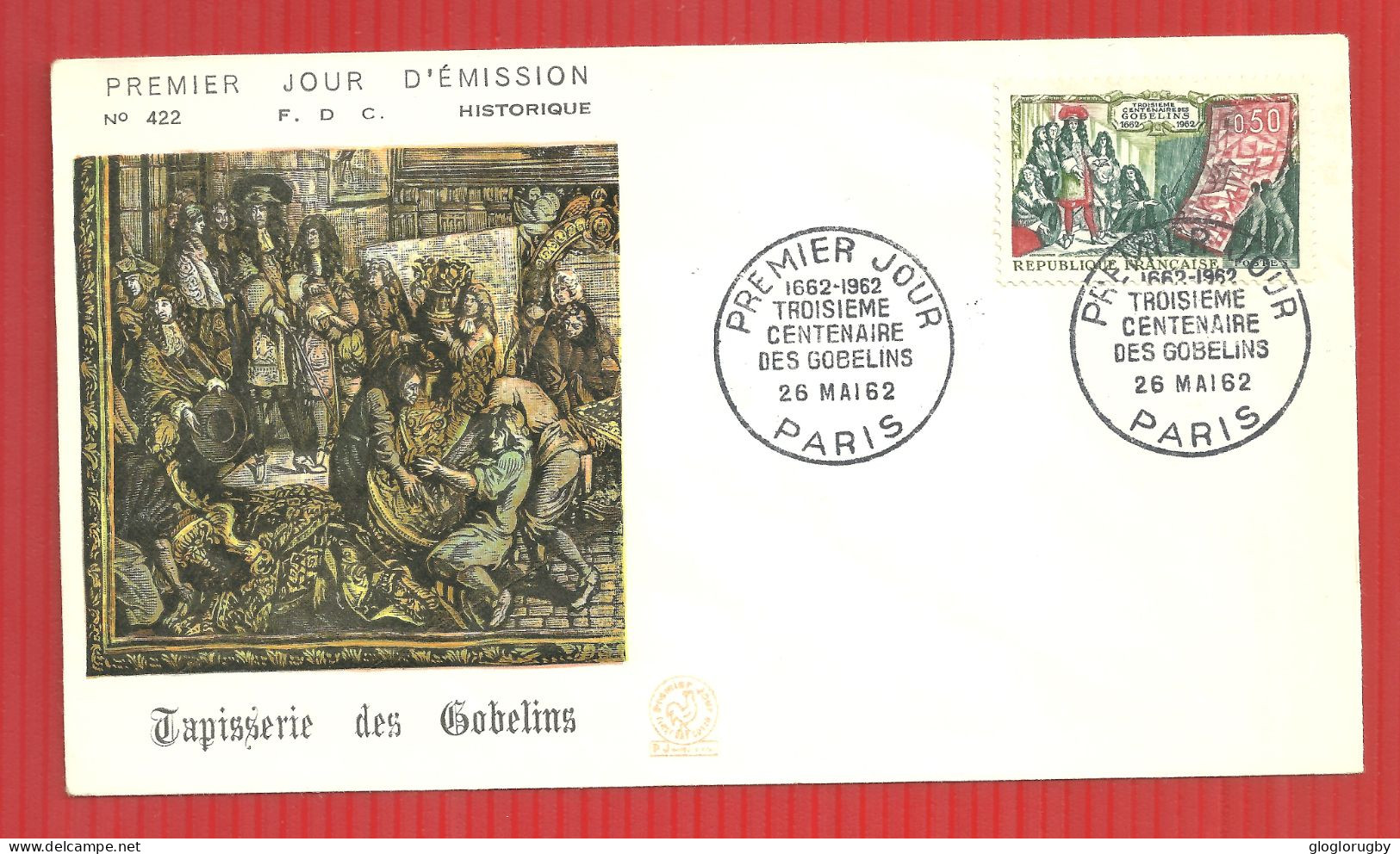 FDC  TAPISSERIE DES GOBELINS PARIS 26 5 1962 - 1960-1969