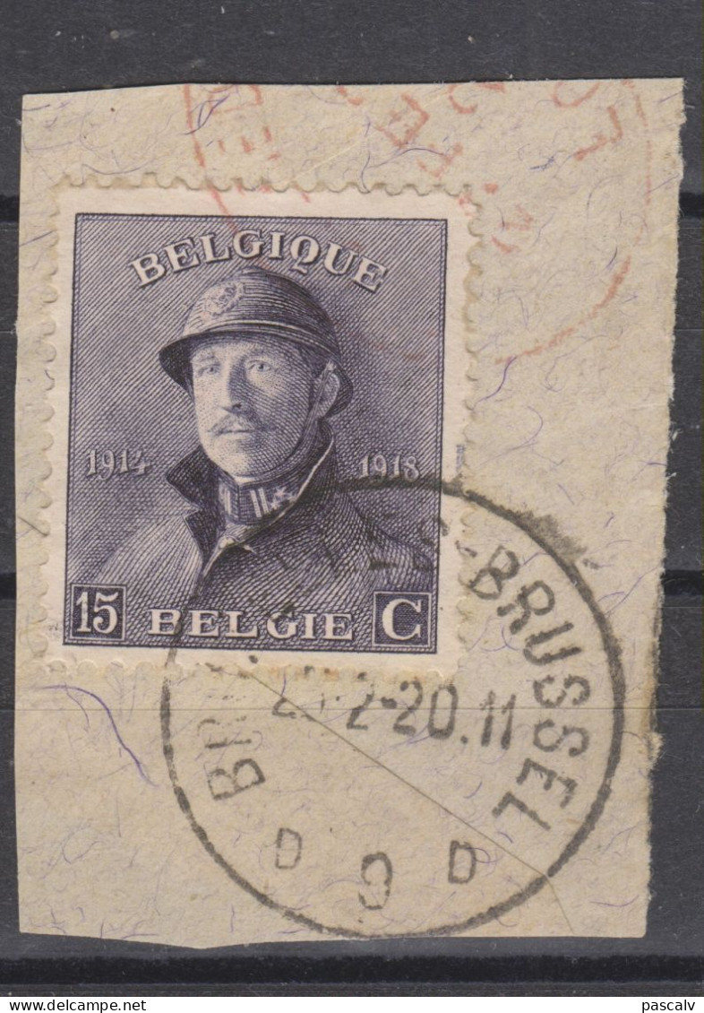 COB 169 Oblitération Centrale BRUXELLES 9 - 1919-1920 Roi Casqué