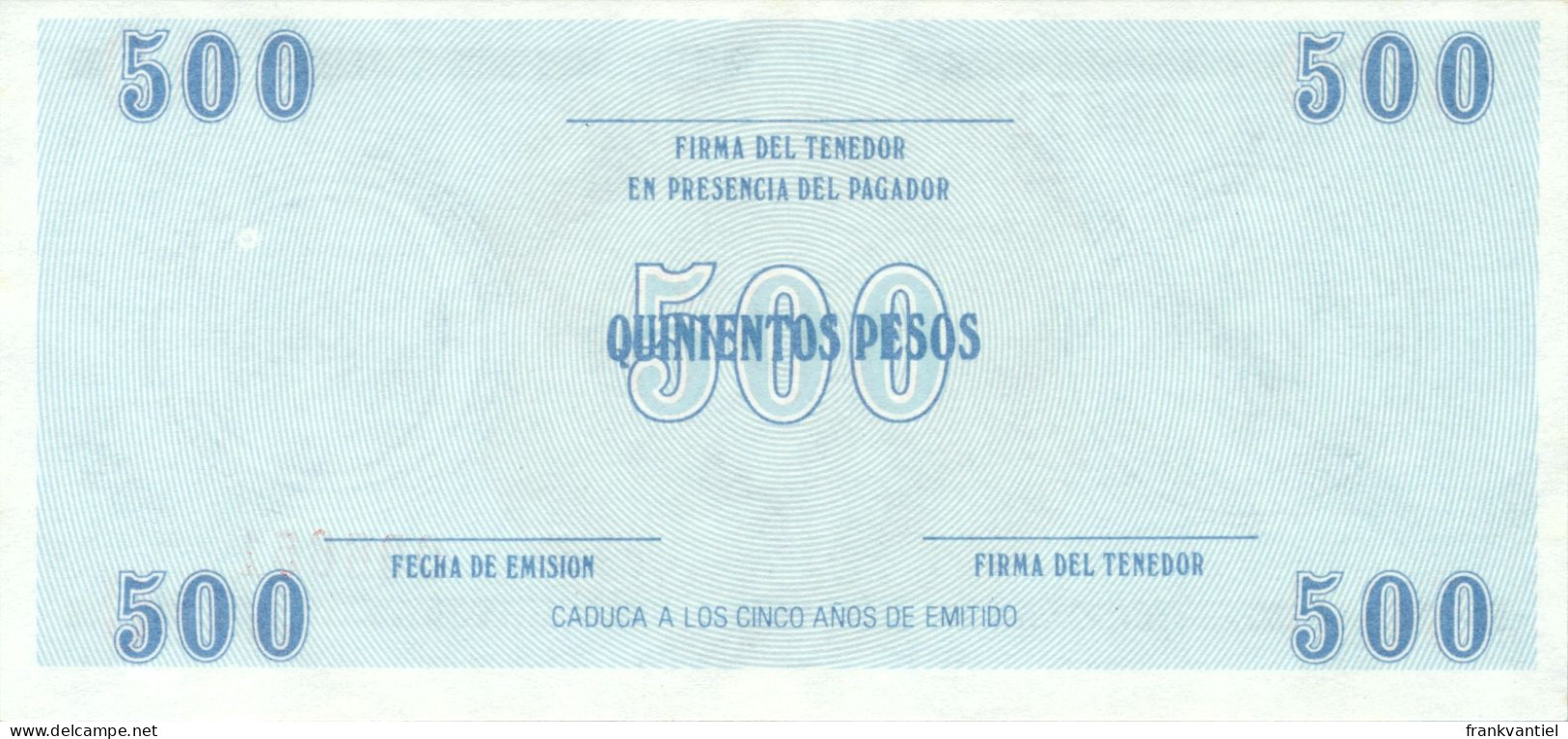 Cuba P-FX18 500 Pesos C Certificado De Compra UNC - Cuba