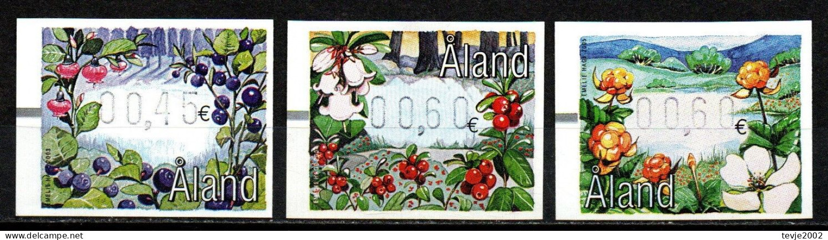 Aland 2003 - 2005 - Mi.Nr. ATM 14 - 16 - Postfrisch MNH - Früchte Beeren Berries - Fruits