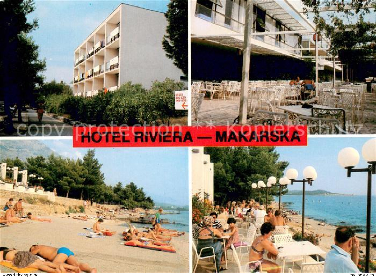 73636928 Makarska Dalmatien Hotel Riviera Restaurant Terrasse Strand Makarska Da - Kroatien