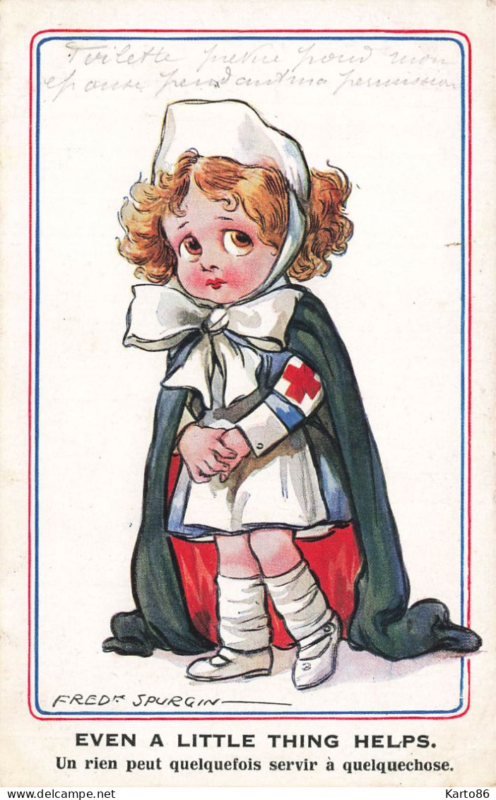 Fred SPURGIN * CPA Illustrateur Spurgin * Enfant Infirmière Croix Rouge Red Cross * Ww1 Guerre 14/18 War - Spurgin, Fred