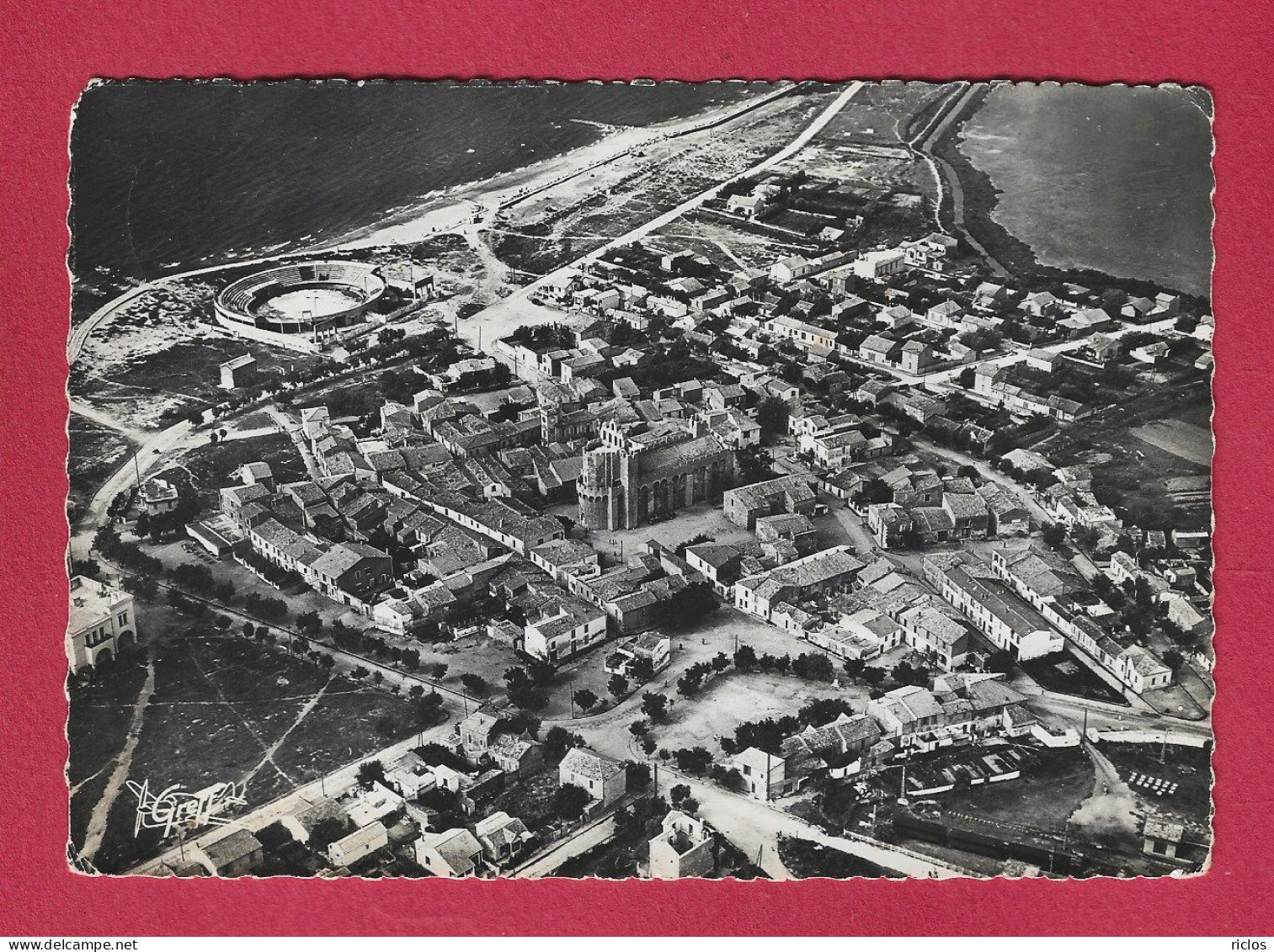 LES SAINTES MARIE DE LA MER - 13 -  Vue Aérienne - Ensemble De La Ville - 1953 - Saintes Maries De La Mer