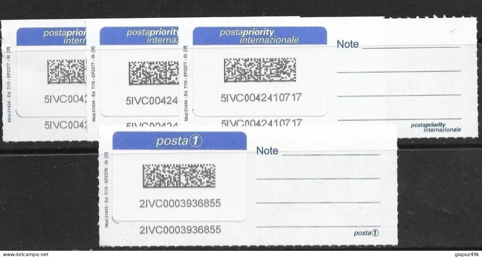 ● ITALIA 2015 ֎ LEONARDESCA ֎ Posta1 = A + PostaPriority = A Zona 1 / 2 / 3 ● Serie Completa ● Nominale 16,85 € ● - 2001-10:  Nuovi