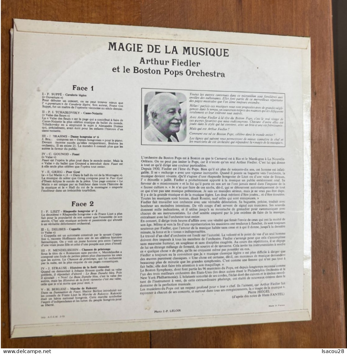 LP - 33T - MAGIE DE LA MUSIQUE - ARTHUR FIEDLER ET LE BOSTON POPS ORCHESTRA - VOIR POCHETTE - Classique