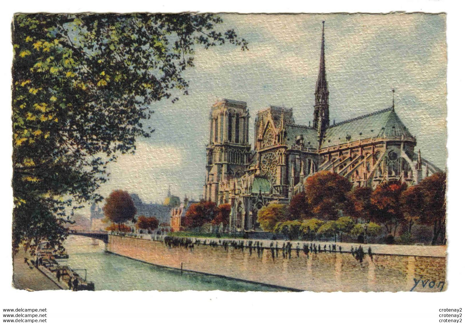 75 PARIS EN FLANANT Série I N°10 Notre Dame La Flèche Et Le Square De L'Archevêché VOIR DOS - Notre Dame Von Paris