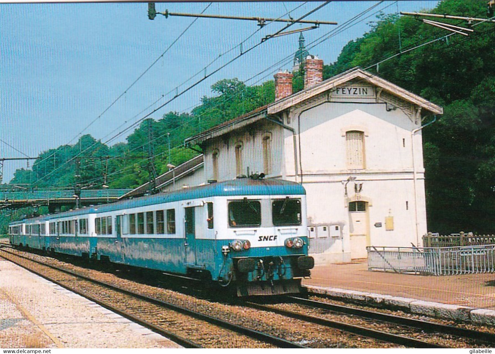69 - FEYSIN - Lagare - Ligne Paris Marseille - Automotrice Z 7100 En Gare - Juin 1993 - Feyzin