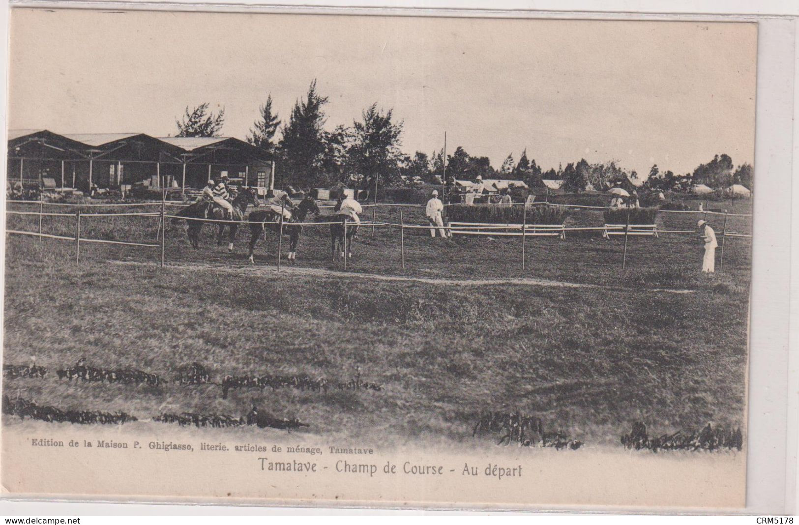 Tamatave-champ De Course-au Départ-animé-chevaux - Madagascar