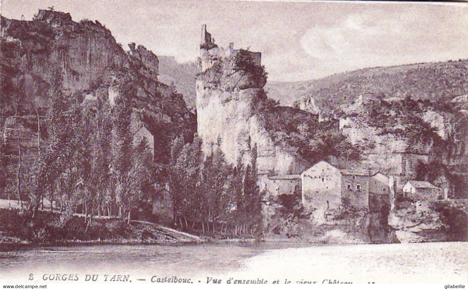 48 -  Lozere - Gorges Du Tarn - Castelbouc - Vue D'ensemble Et Le Vieux Chateau - Sonstige & Ohne Zuordnung