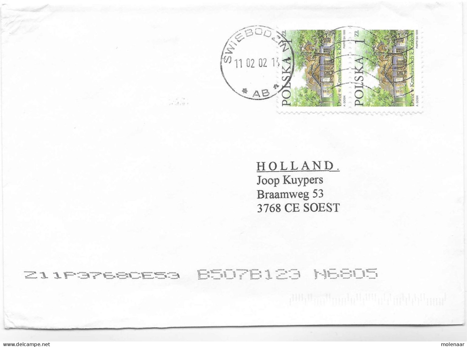Postzegels > Europa > Polen > 1944-.... Republiek > 2001-10 > Brief Met 2 Postzegels (17140) - Storia Postale