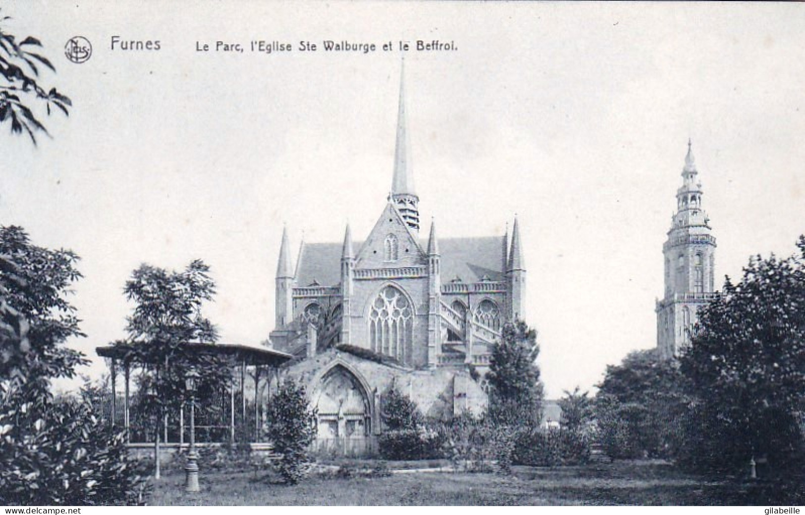 FURNES - VEURNE - Le Parc - L'église Ste Walburge Et Le Beffroi - Veurne
