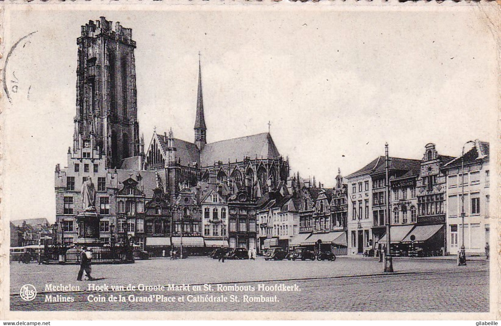 Malines - Coin De La Grand Place Et Cathedrale Saint-Rombaut - Mechelen - Hoek Der Groote Plaats En Hoofdkerk - Mechelen
