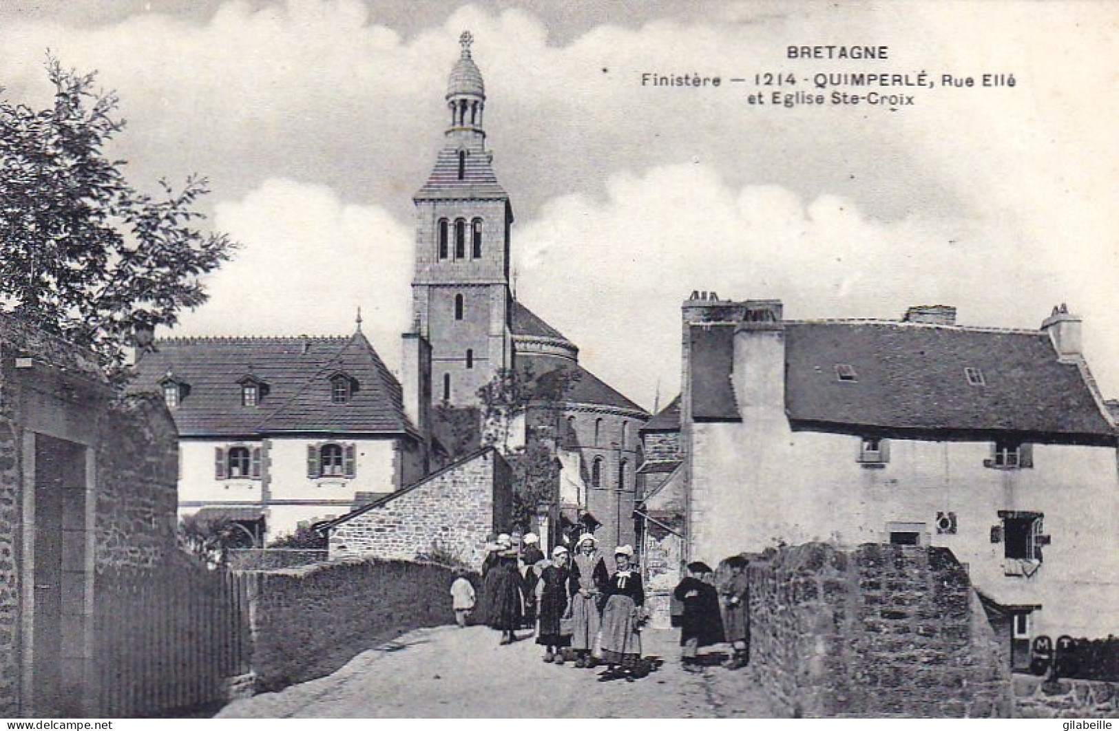 29 - Finistere -  QUIMPERLE - Rue Ellé Et église Sainte Croix - Quimperlé