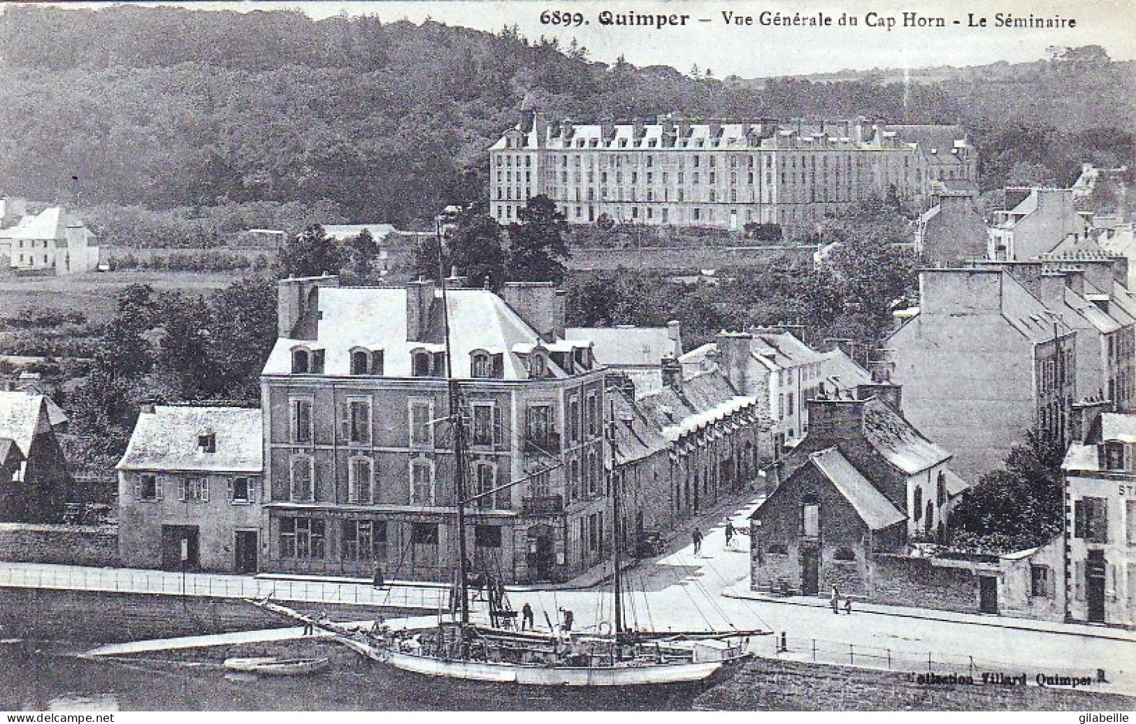 29  - Finistere -  QUIMPER - Vue Generale Du Cap Horn - Le Séminaire - Voilier A Quai - Quimper