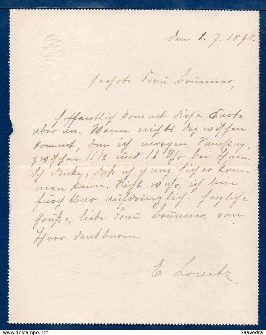 Argentina, 1898, Domestic Use Postal Stationery, Establecimiento Aguas Corrientes   (089) - Brieven En Documenten