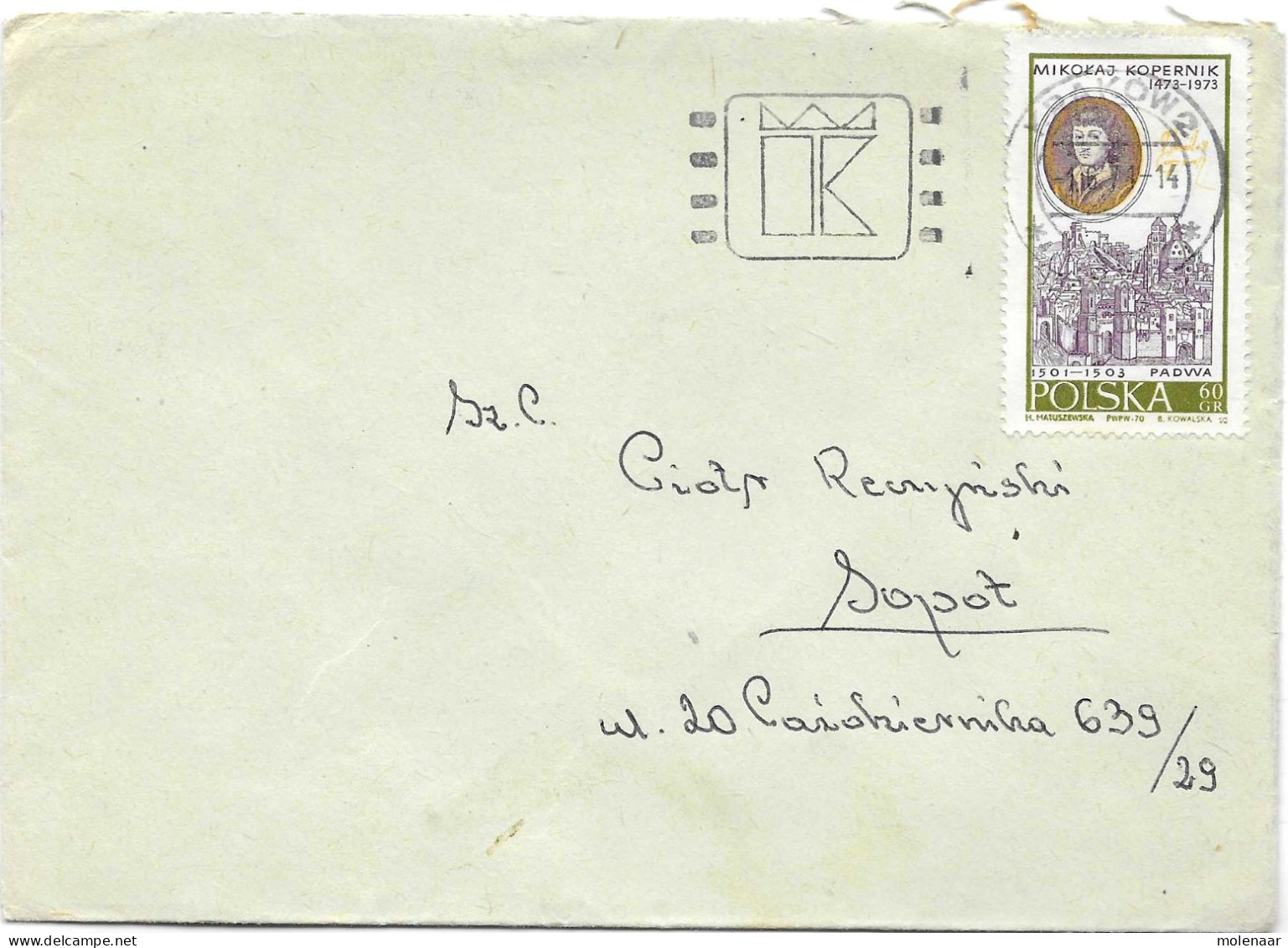 Postzegels > Europa > Polen > 1944-.... Republiek > 1971-80 > Brief Iut 1970 Met No. 2010 (17139 - Cartas & Documentos