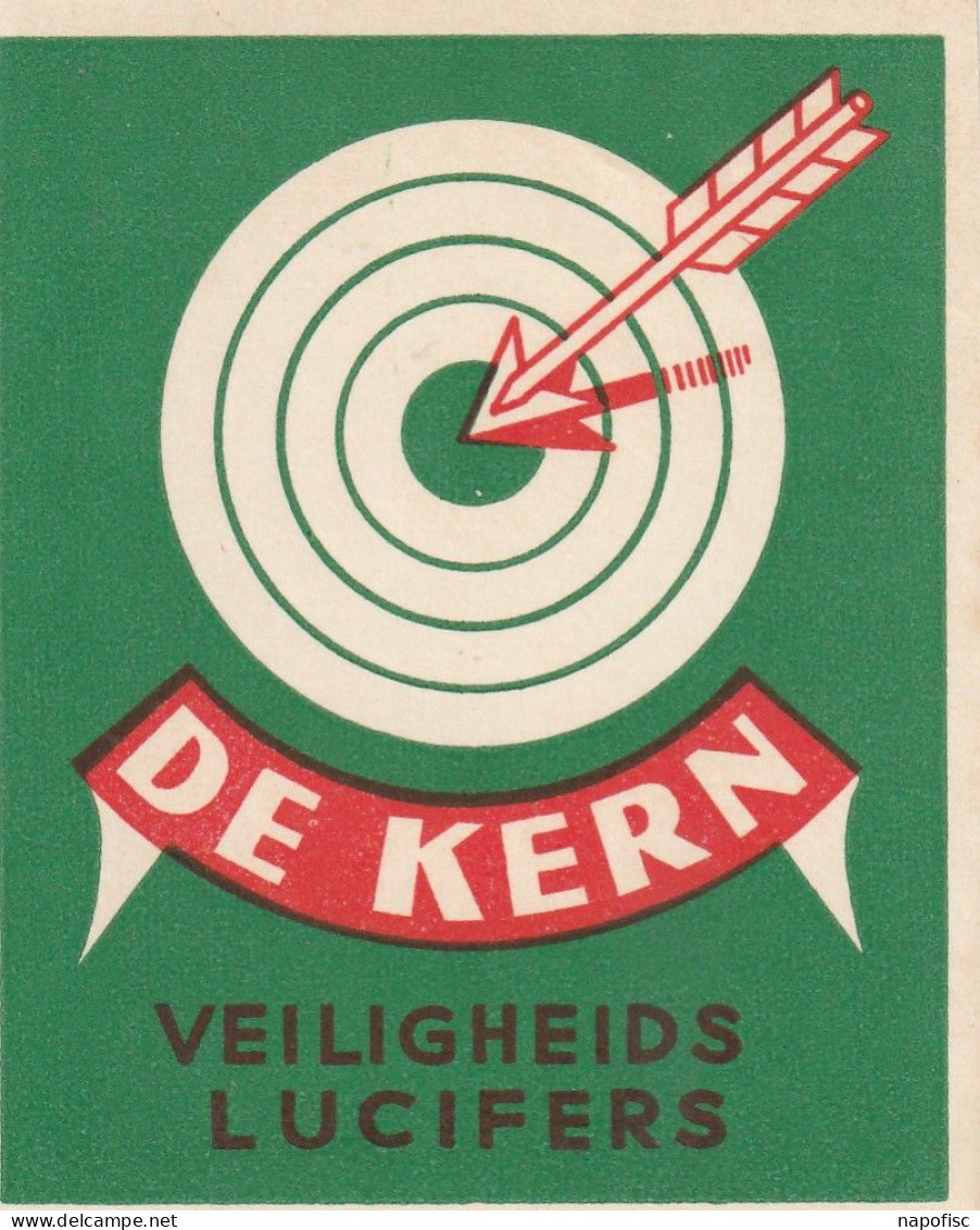112-Luciferetiket Etiquettes Allumettes Match Label De Kern - Nederland