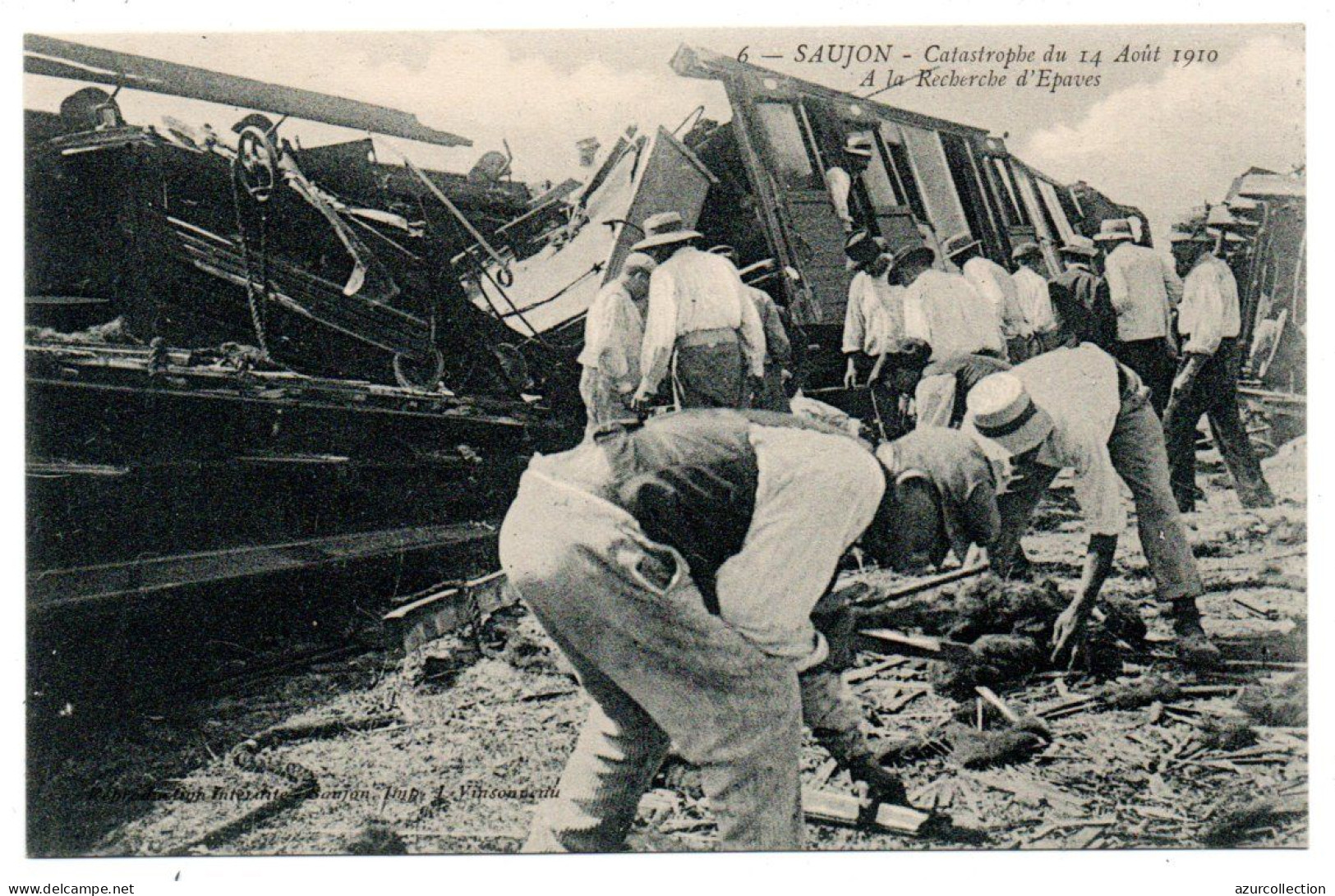 Catastrophe Du 14/08/1910. A La Recherche D'épaves - Saujon