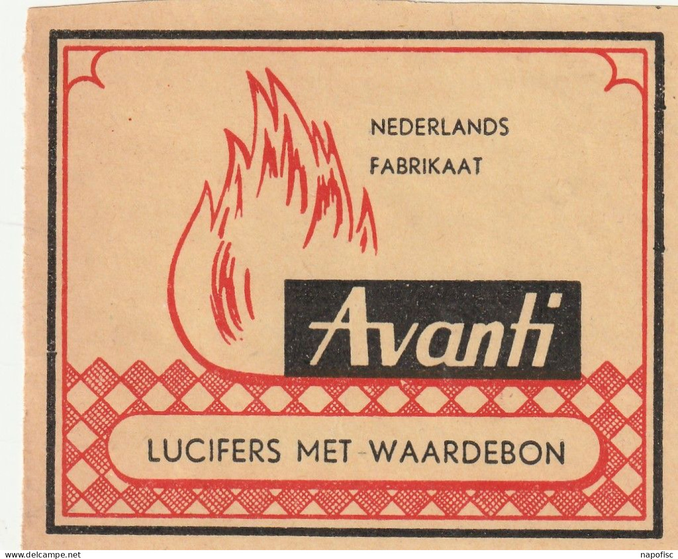 112-Luciferetiket Etiquettes Allumettes Match Label Avanti - Netherlands