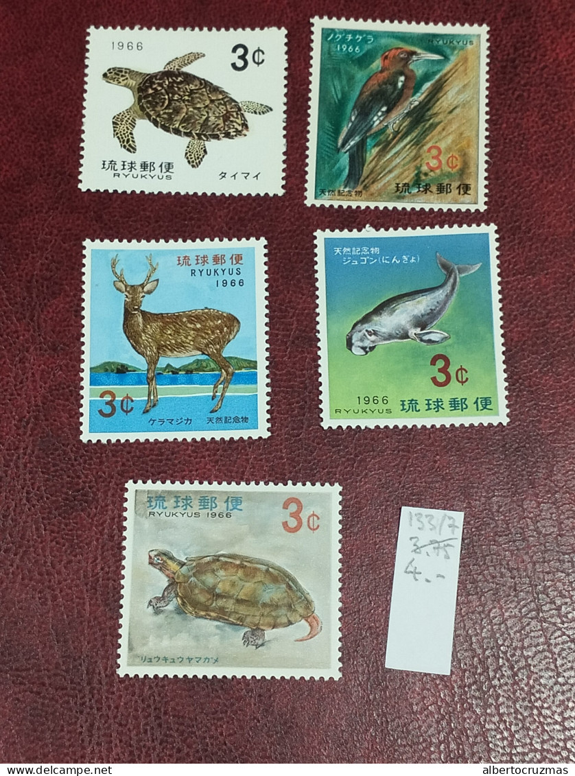 RYUKYUS SELLOS  Japon Tortugas,Naturaleza,Aves Serie Completa   Año 1966 Sellos Nuevos *** - Unused Stamps