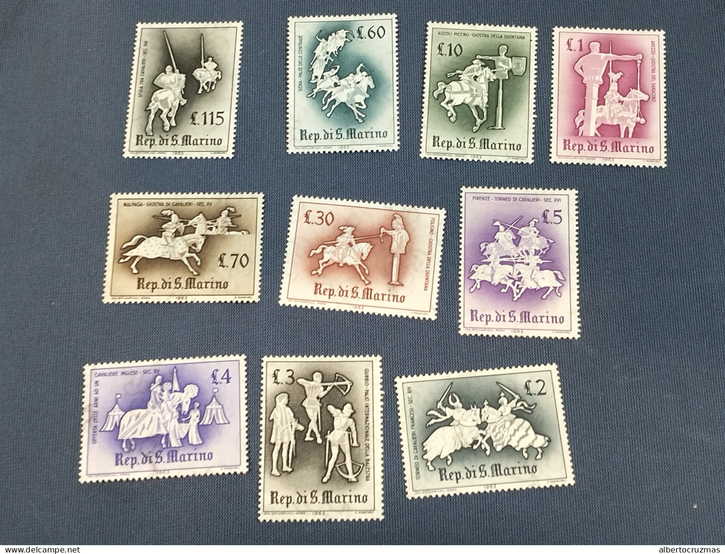 San Marino  SELLOS  Torneo Medieval   Yvert 587/6  Serie Completa   Año 1963 Hb  Sellos Nuevos *** - Unused Stamps