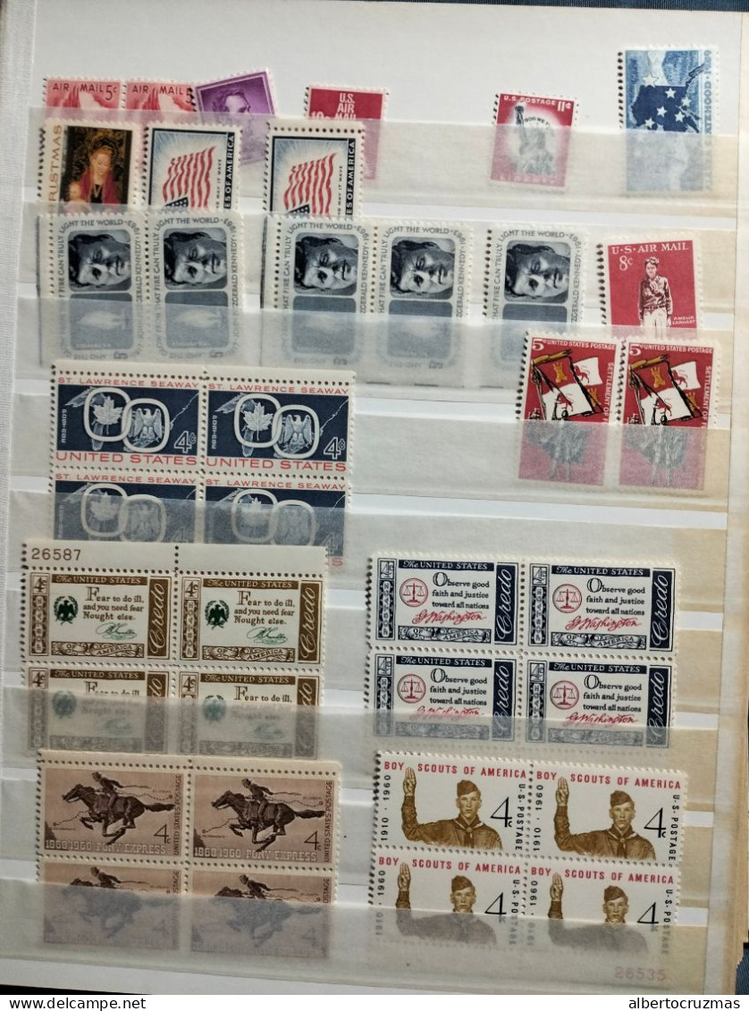 Estados Unidos Lote Sellos Resto Colección Clasificador Sellos Nuevos ***MNH 95% / *MNG  5% - Sonstige & Ohne Zuordnung