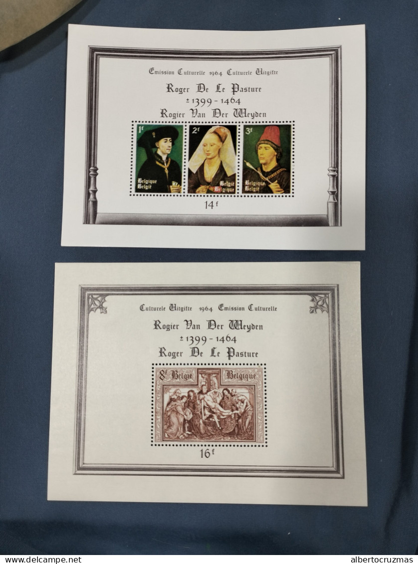 Belgica SELLOS Arte Pintura Roger Van Der Weyden Yvert 1300/3 HBs  Serie Completa   Año 1964 Hb  Sellos Nuevos *** MNH - Sonstige & Ohne Zuordnung