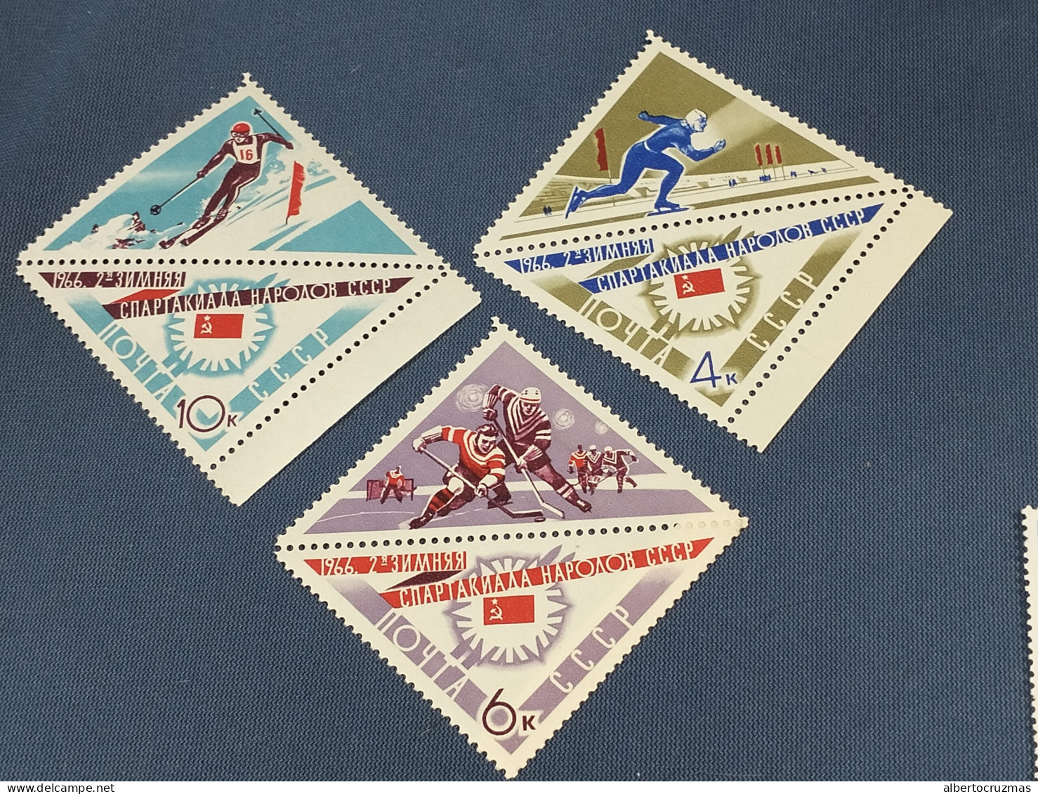 Rusia SELLOS Olimpiadas Invierno Yvert 3075/7 Serie Completa   Año 1966 Hb  Sellos Nuevos *** MNH - Winter (Other)