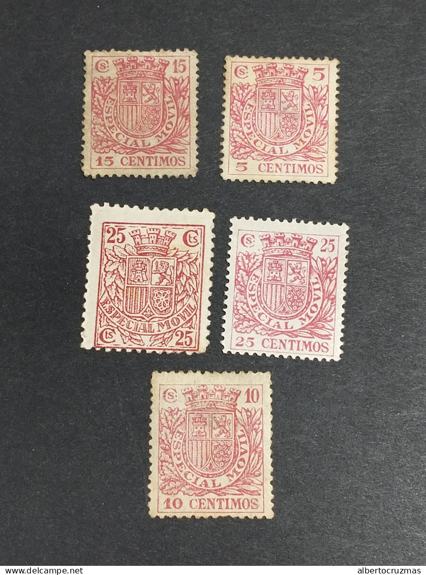 España Lote 5 SELLOS Timbres Polizas Taxas  SELLOS Año 1935 Sellos Nuevos* - Unused Stamps