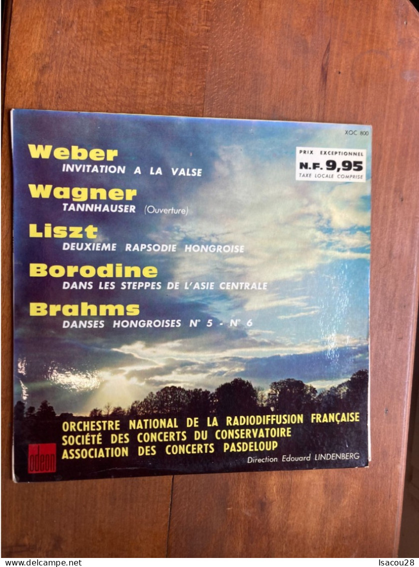 LP - 33T - VEBER -WAGNER-BORODINE-BRAHMS - ORCHESTRE NATIONAL DE LA RADIODIFFUSION FRANCAISE - VOIR POCHETTE - Classical