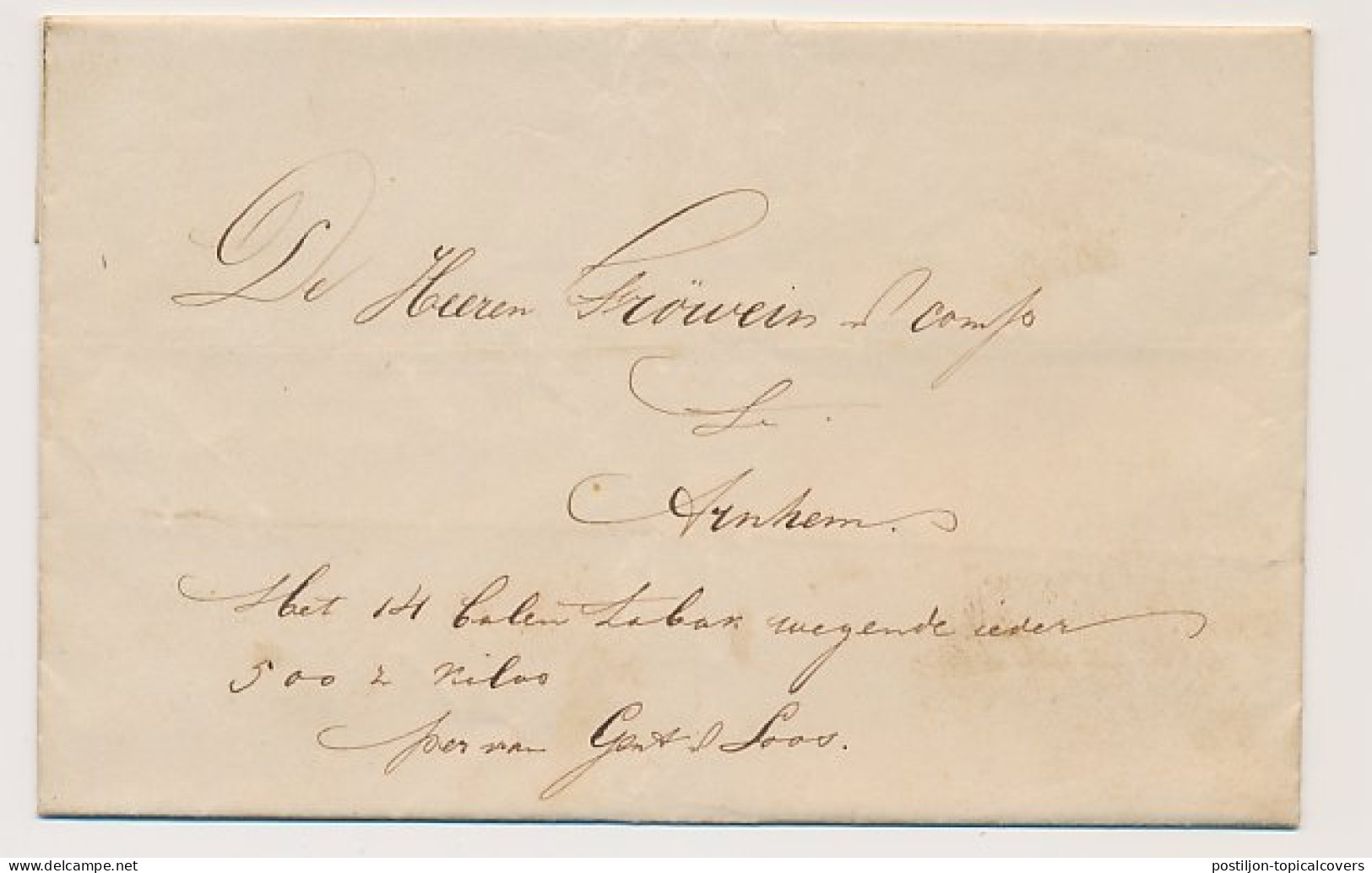 Druten - Arnhem 1865 - Per Van Gend En Loos - ...-1852 Prephilately