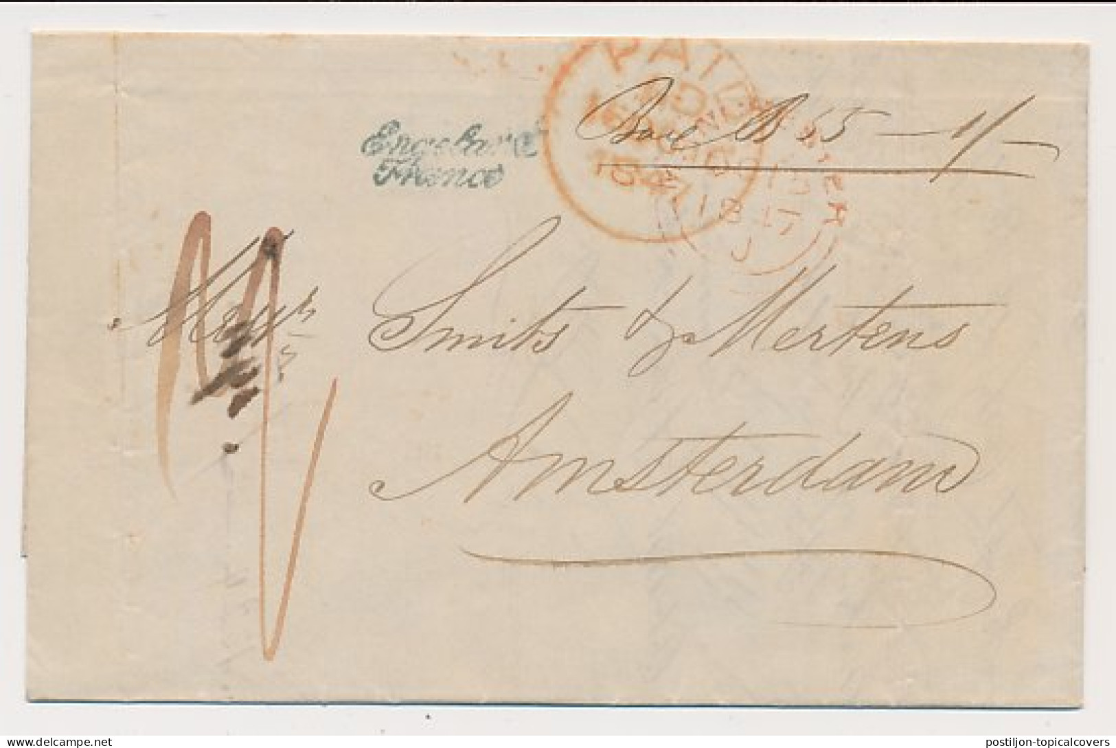 Manchester GB / UK - Amsterdam 1847 - Engeland Franco - ...-1852 Préphilatélie