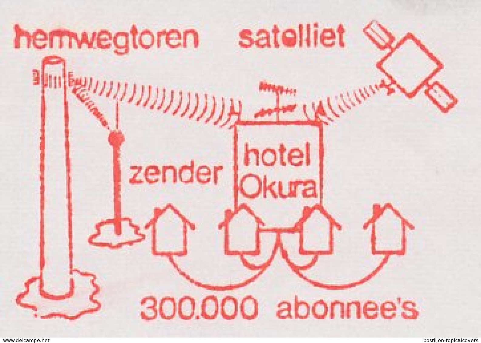 Meter Cut Netherlands 1982 Satellite - Hotel Okura - Sterrenkunde