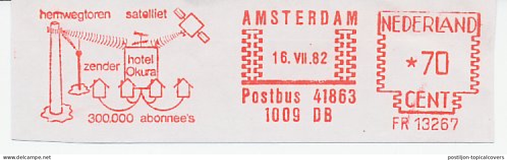 Meter Cut Netherlands 1982 Satellite - Hotel Okura - Astronomie