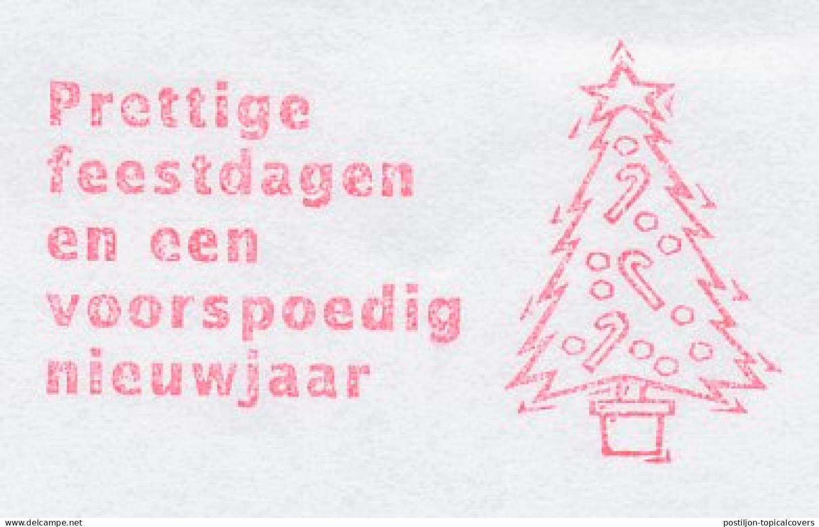 Meter Cut Netherlands 1997 Christmas Tree - Candy Cane - Noël