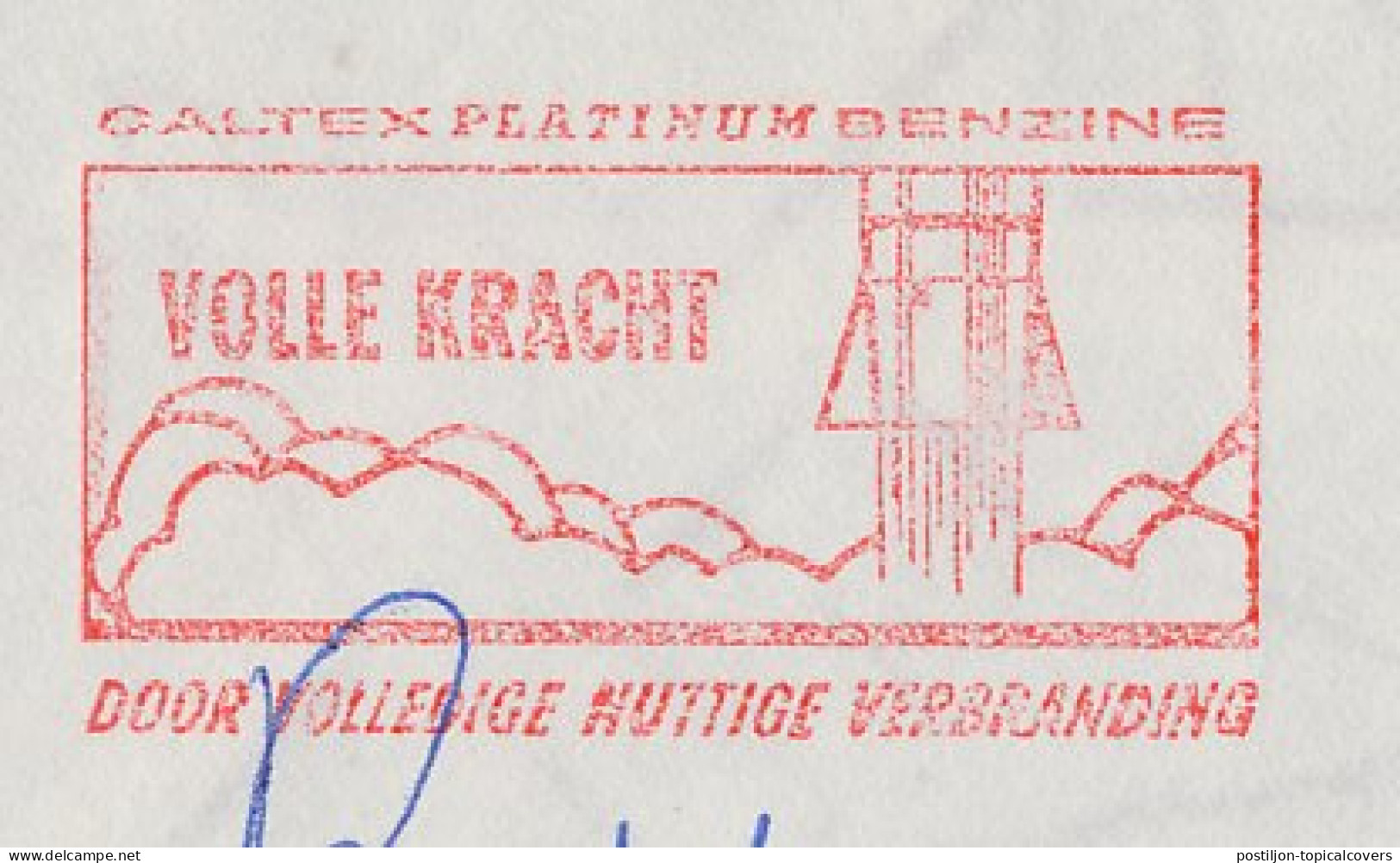 Meter Cover Netherlands 1959 Rocket Launch - Caltex Platinum Gasoline - Astronomùia