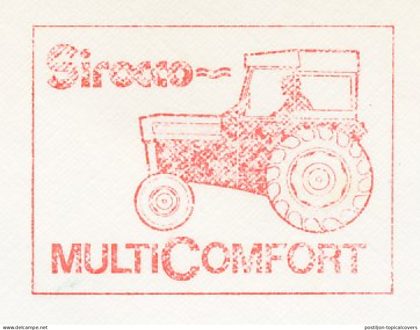 Meter Cover Netherlands 1978 Tractor - Sirocco - Agriculture