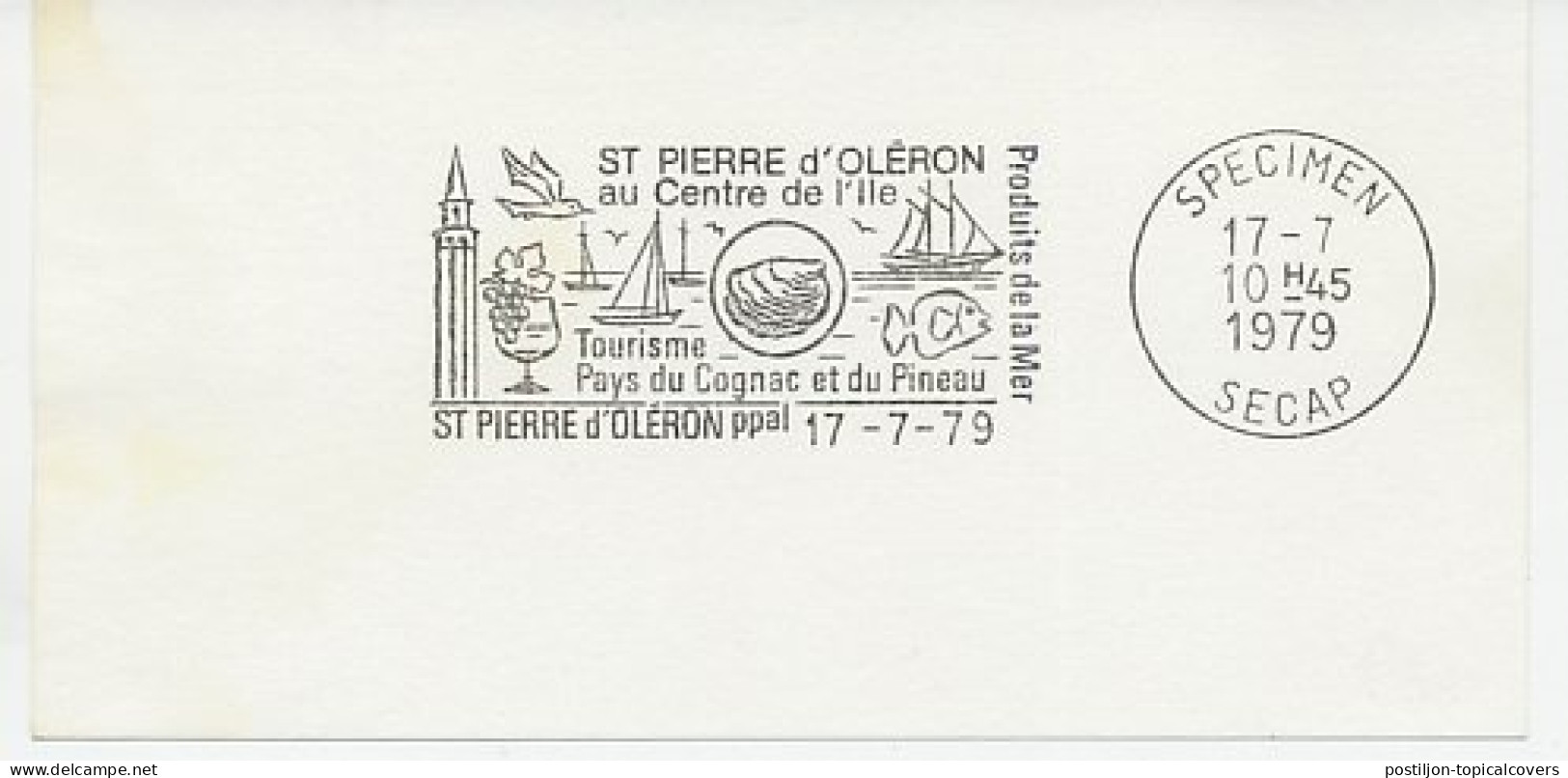 Specimen Postmark Card France 1979 Oyster - Shell - Fish  - Autres & Non Classés