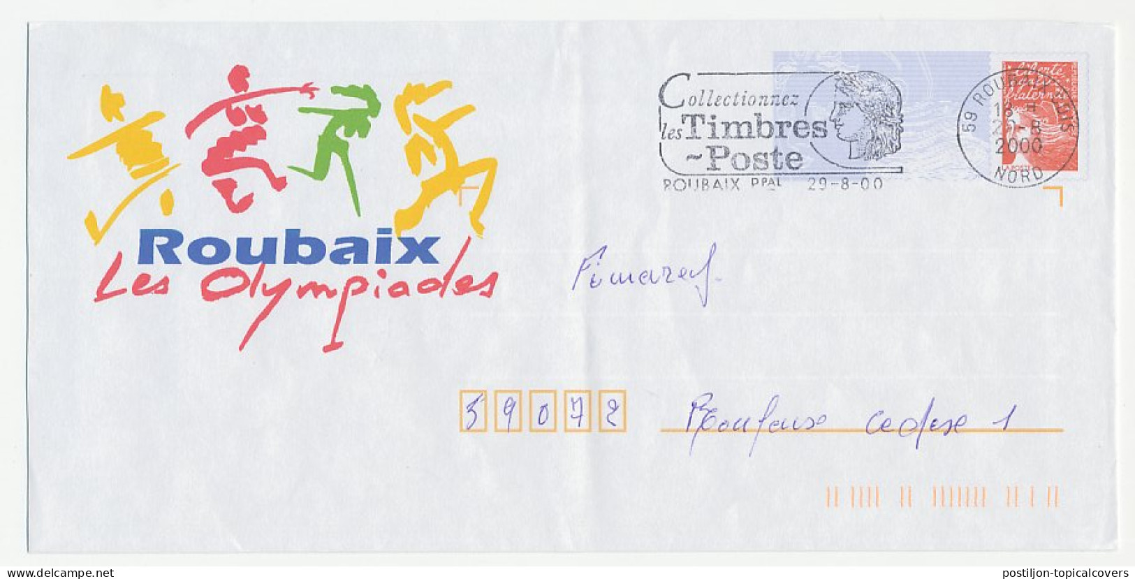 Postal Stationery / PAP France 2000 Olympiads - Roubaix - Other & Unclassified