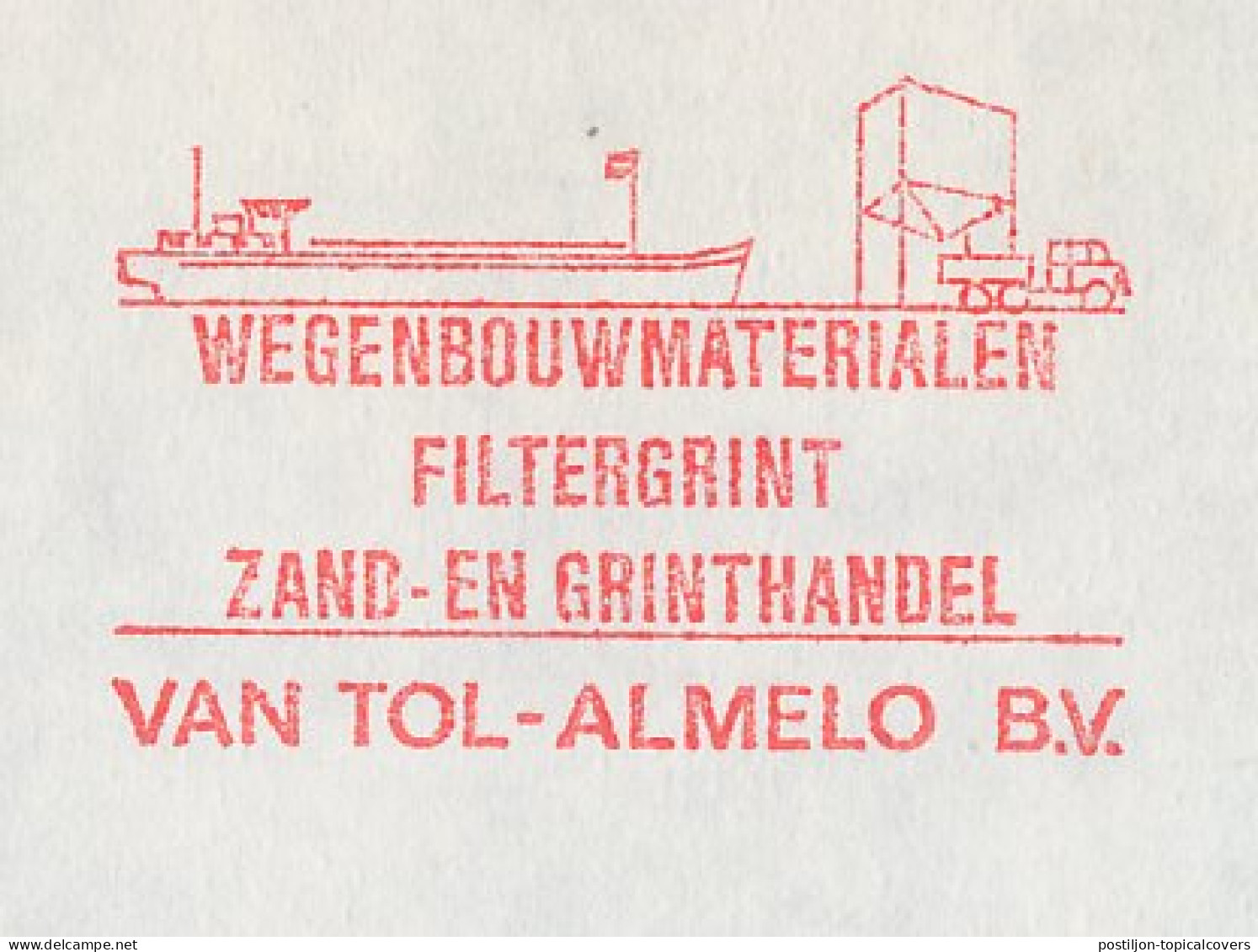 Meter Cover Netherlands 1981 Road Construction Materials - Filter Gravel - Sand - Almelo - Other & Unclassified