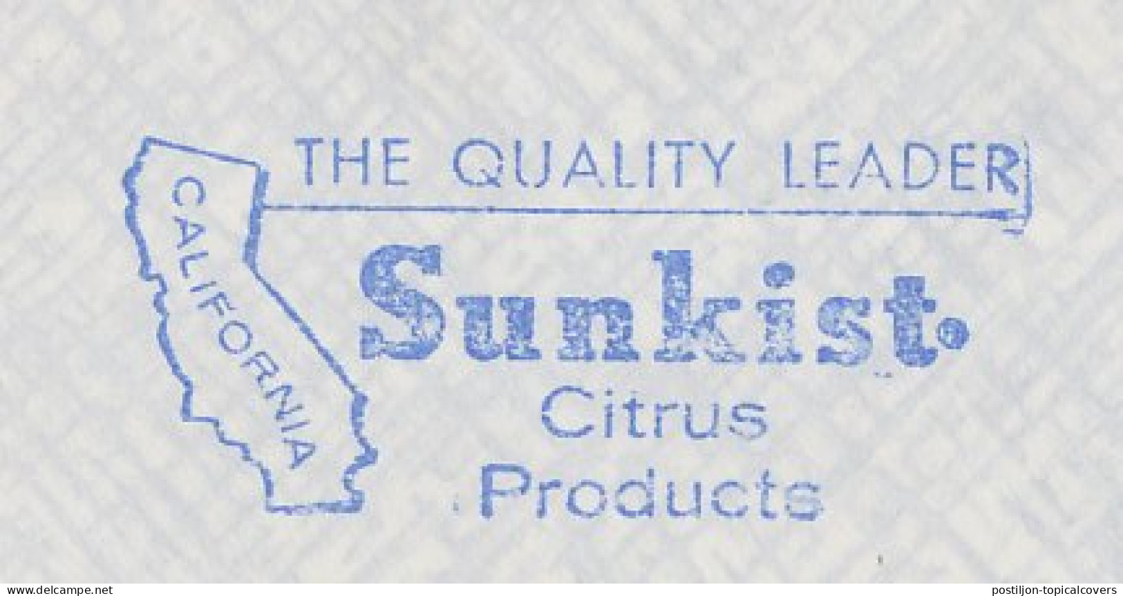 Meter Cover USA 1960 Citrus Products - Sunkist - California - Frutta