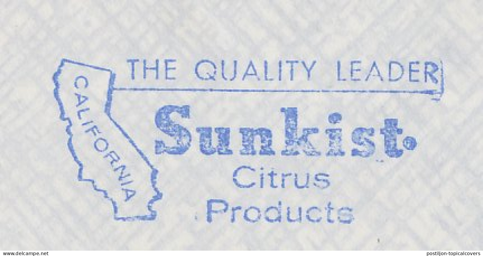 Meter Cover USA 1960 Citrus Products - Sunkist - California - Fruit