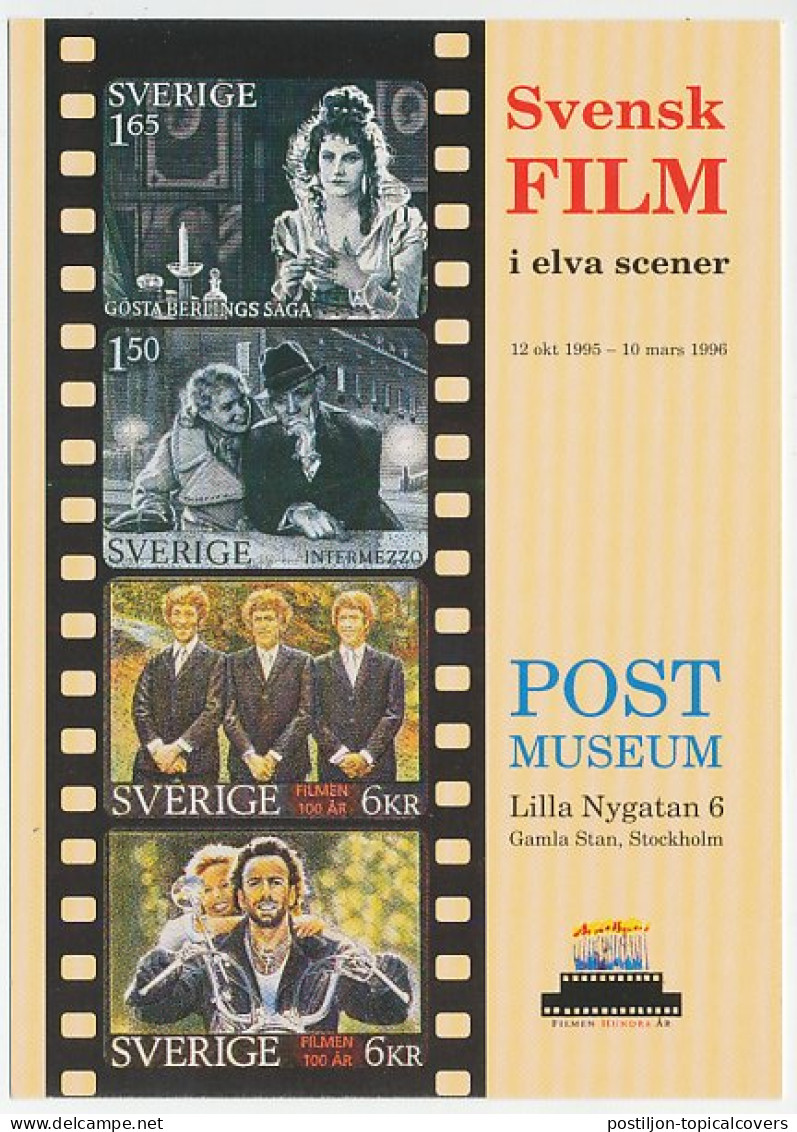 Postal Stationery Sweden 1995 Swedisch Film - Kino